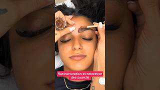 Restructuration et coloration des sourcils brows eyebrows eyebrowtutorial eyebrowshaping eyebro [upl. by Yroger]