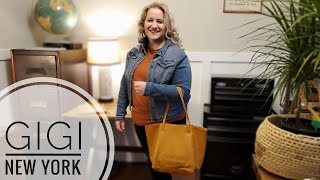 Unboxing GiGi New York Tori Tote and Weekly Planner  Full Grain Leather [upl. by Aime]