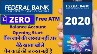 Federal bank account opening online without pan card  Federal bank zero balance account open 2021 [upl. by Yousuf]