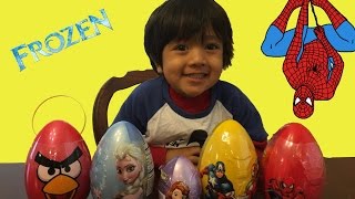 Ryan Opens Easter eggs Surprise 2015 [upl. by Paco]