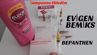 EVİGEN BEPANTHEN BEMİKS 👉SAÇLARI UZATAN VE GEREKLİ BAKIMI YAPAN ÜÇLÜ [upl. by Walli]