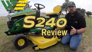 2021 John Deere S240 Lawn Tractor Mower Review and Walkaround [upl. by Bliss]