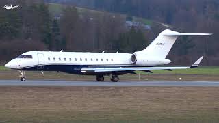 Bombardier Global 6000 N711LS TakeOff at Bern [upl. by Fabri]