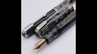 Parker Vacumatic Fountain Silver Pen amp Pencil Set  Lockdown Filler  Restored  P9 [upl. by Aysan370]