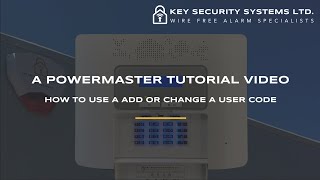 How To Change Or Add A User Code Number  Visonic PowerMaster 30 – Key Security Systems Ltd [upl. by Noiz]