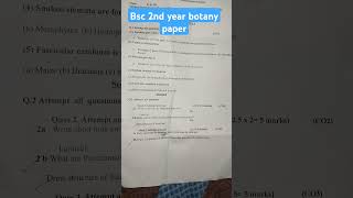 Bsc 2nd year botany paper pyqpractice paper for bsc cbzbscshortsytshorts [upl. by Turrell]