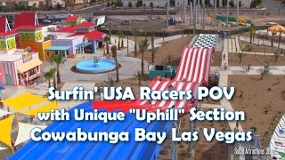 HD Surfin USA Racers POV with UpHill section  Cowabunga Bay Water Park Las Vegas [upl. by Aillicirp]