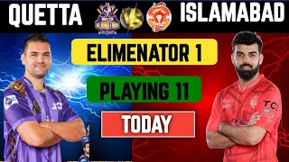 Quetta Gladiator Vs Islamabad United First Eliminator Match detail head to head records  playing [upl. by Anisamoht56]