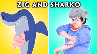 Zig and Sharko With Zero Budget  Parody The Story Of Zig amp Sharko  Zig Sharkos Funniest Moments [upl. by Kellda539]