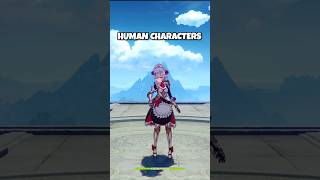 human vs non human characters 4 star genshinimpact genshin shorts [upl. by Cleo]