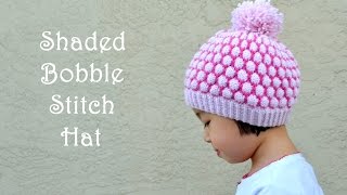 How to Knit Shaded Bobble Stitch or Blister Stitch [upl. by Hillari942]