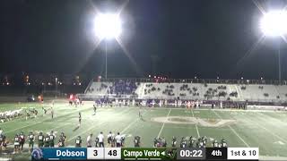 Dobson vs Campo Verde V Football [upl. by Ahseinaj]