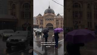 Yesterday’s sunshine today’s rain—Melbourne never fails to surprise 🌦️ thisismelbourne [upl. by Qifahs351]