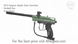 2012 Kingman Spyder Victor Semi Auto Paintball Gun  Forest Green  Visual 360 [upl. by Arehsat]