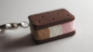 Neapolitan Ice Cream Sandwich Tutorial Miniature Food Tutorial [upl. by Drawets320]