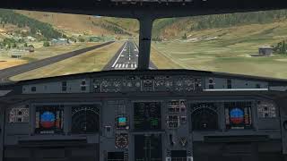 Druk Air A319 Jumpseat Touch and Go at Paro XPlane 11 [upl. by Corson502]