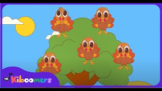 Five Little Turkeys  The Kiboomers Preschool Songs  Circle Time Thanksgiving Song [upl. by Uticas493]