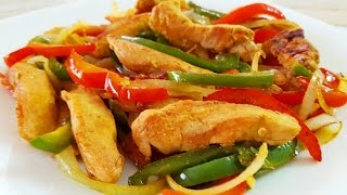 💛 FAJITAS DE POLLO MUY DELICIOSAS😙👍 [upl. by Odnesor]