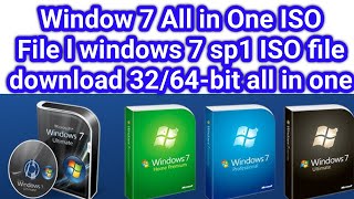 Window 7 All in One ISO File l windows 7 sp1 ISO file download 3264bit all in one [upl. by Notlaw]