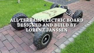 All terrain electric skateboard with independent suspension [upl. by Carolin]