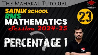 Percentage Practice Questions RMS Sainik School 202425 [upl. by Ahsart]