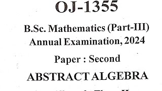 Bsc 3rd year maths 2nd paper Bsc 3rd year maths 2nd paper Abstract Algebra Bsc 3rd year 2nd paper [upl. by Figge818]