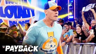 John Cena enters the Steel City to a thunderous ovation WWE Payback 2023 highlights [upl. by Anette]