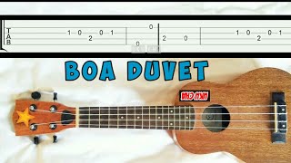 Melody Boa Duvet Slow Easy Melody Fingerstyle fingerpicking ukulele tablature Tutorial [upl. by Clardy495]