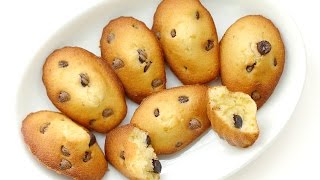 Chocolate Chip Madeleine Recipe  French Mini Sponge Cake 초코칩 마들렌 만들기 [upl. by Ecnarual919]