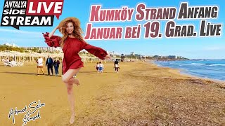 Kumköy Strand Anfang Januar bei 19 Grad Live [upl. by Meade294]