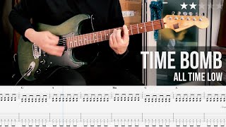 Time Bomb  All Time Low  Guitar Playalong × TAB [upl. by Nathanoj]