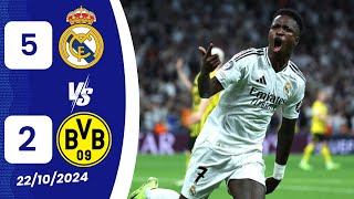 REAL MADRID REMONTÓ y GOLEÓ 52 al DORTMUND RESUMEN [upl. by Keelin]