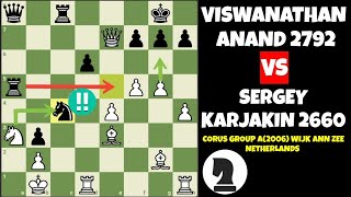 Sergey Karjakin vs Viswanathan Anand  Corus Group A 2006 Wijk aan Zee Netherlands ChessRecall [upl. by Adnylg]