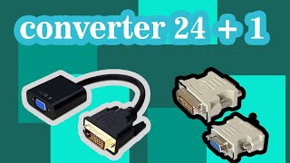 menggunakan converter dvi 24  1 active dan pasive untuk VGA card [upl. by Nogras]