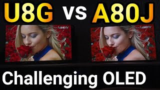 2021 Hisense U8G vs Sony A80J XR Bravia Oled [upl. by Lemar]