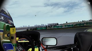 Lewis Hamilton Drives Ayrton Senna’s Iconic 1990 MP45B Around Wet Interlagos  Assetto Corsa [upl. by Atidnan]