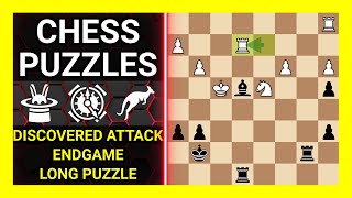 Chess Puzzles to Practice Themes Discovered attack Endgame Long puzzle Learn Chess [upl. by Yle]