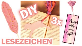 3 LESEZEICHEN selber machen 🔖 DIY schnell  einfach 2 [upl. by Disraeli]