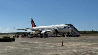 Philippine Airlines A320214 landing at Laoag International Airport [upl. by Satsok]