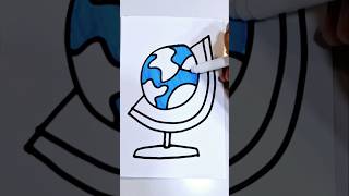 Globe drawing drawingtutorials easydrawing coloring colors howtodraw drawingideas artsglobe [upl. by Ariaes]