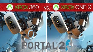 Portal 2 Comparison  Xbox 360 vs Xbox One X [upl. by Windy]