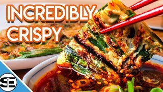 How To Make Korean Pancake Crispy [upl. by Estus]