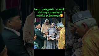 Momen haru bahagia pasangan dipertemukan oleh jodoh wedding menikah shortvideo fyp [upl. by Sterner]