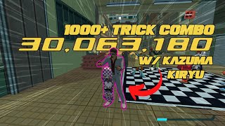 Bombrush Cyberfunk  Versum Hill 100 Tricked  1000 TRICK COMBO W Kazuma Kiryu [upl. by Goldina]