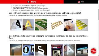 Utilisation du module de création denseignes lumineuses en ligne [upl. by Luo]