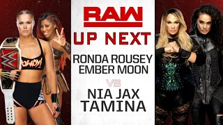 Ronda Rousey amp Ember Moon Vs Nia Jax amp Tamina  WWE Raw 03122018 En Español [upl. by Sheilah685]