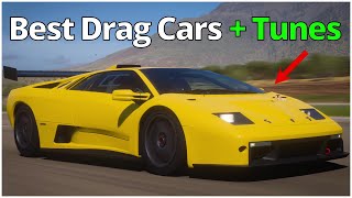 Forza Horizon 5  Top 5 FASTEST Drag Cars WITH TUNES Best Drag Cars FH5 [upl. by Kyl]