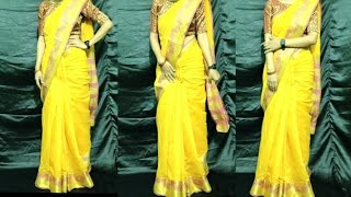 How To Wear A Cotton Saree Easy Draping Tutorial [upl. by Laro]