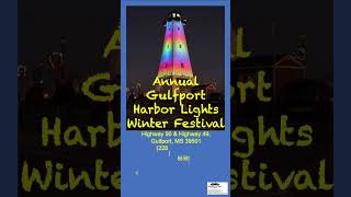 shorts Annual Gulfport Harbor Lights Winter Festival 2023 christmas travel explore beach [upl. by Atikkin]