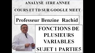 ANALYSE 1ERE ANNEE REVISION SUJET 1 PARTIE 5 [upl. by Petronia]